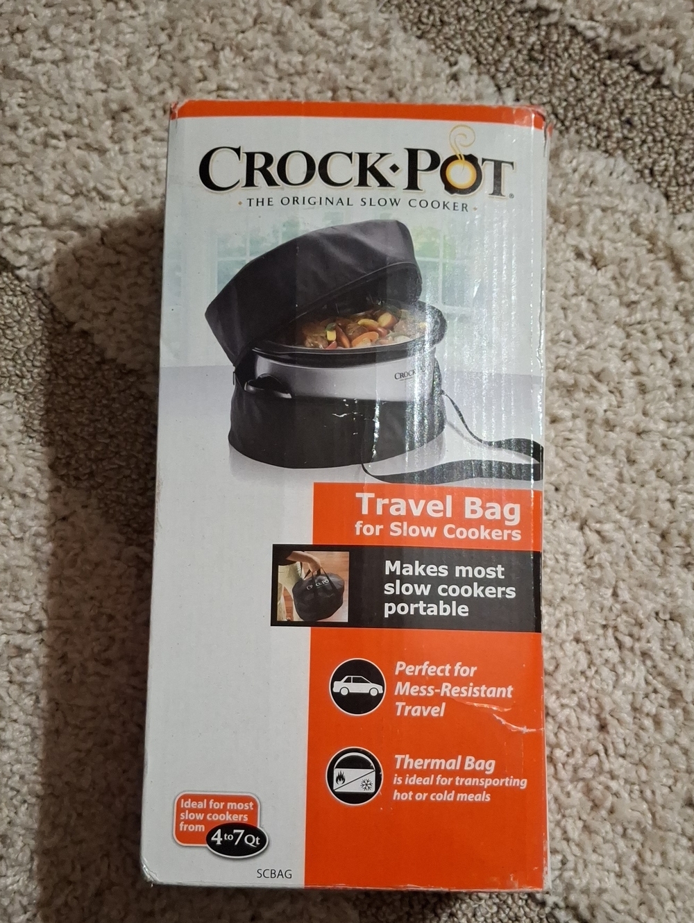 Crock-Pot Black Travel Bag for Slow Cookers